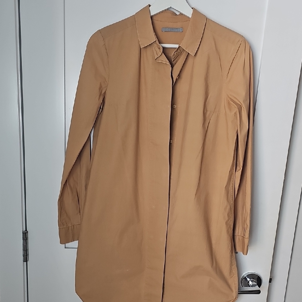 COS Tan Button Down Shirt